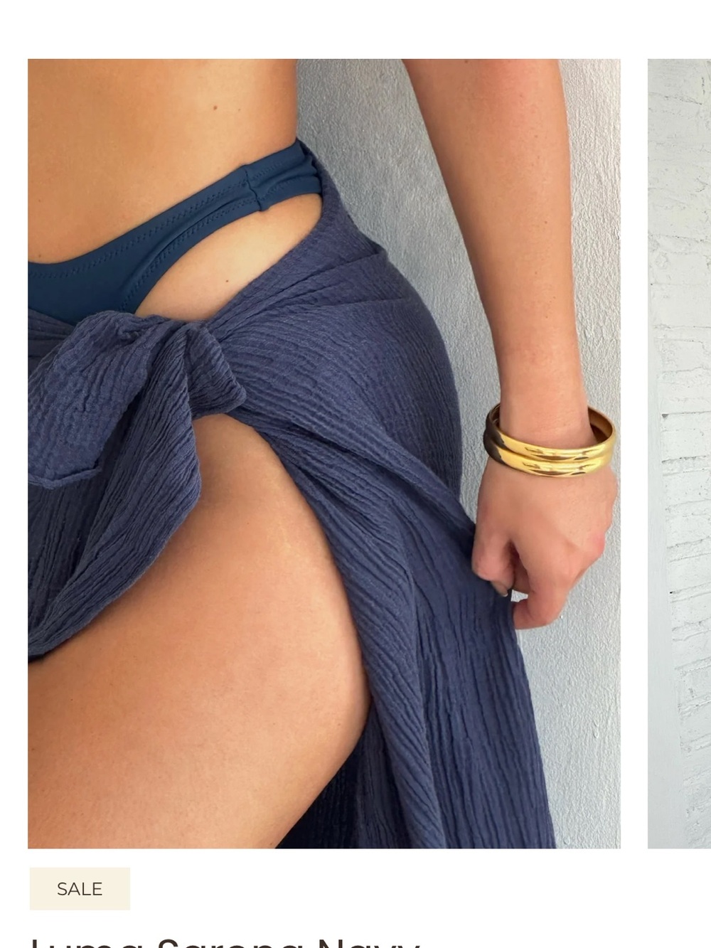 NWT Rogue Season Luma Sarong Navy - Picture 4 of 7